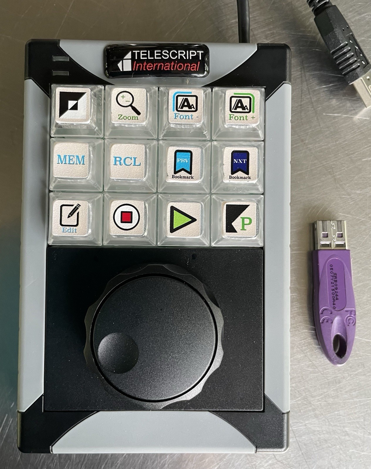 TeleScript AV Teleprompting Software License Key & USB XK12 Jog Shuttle Control