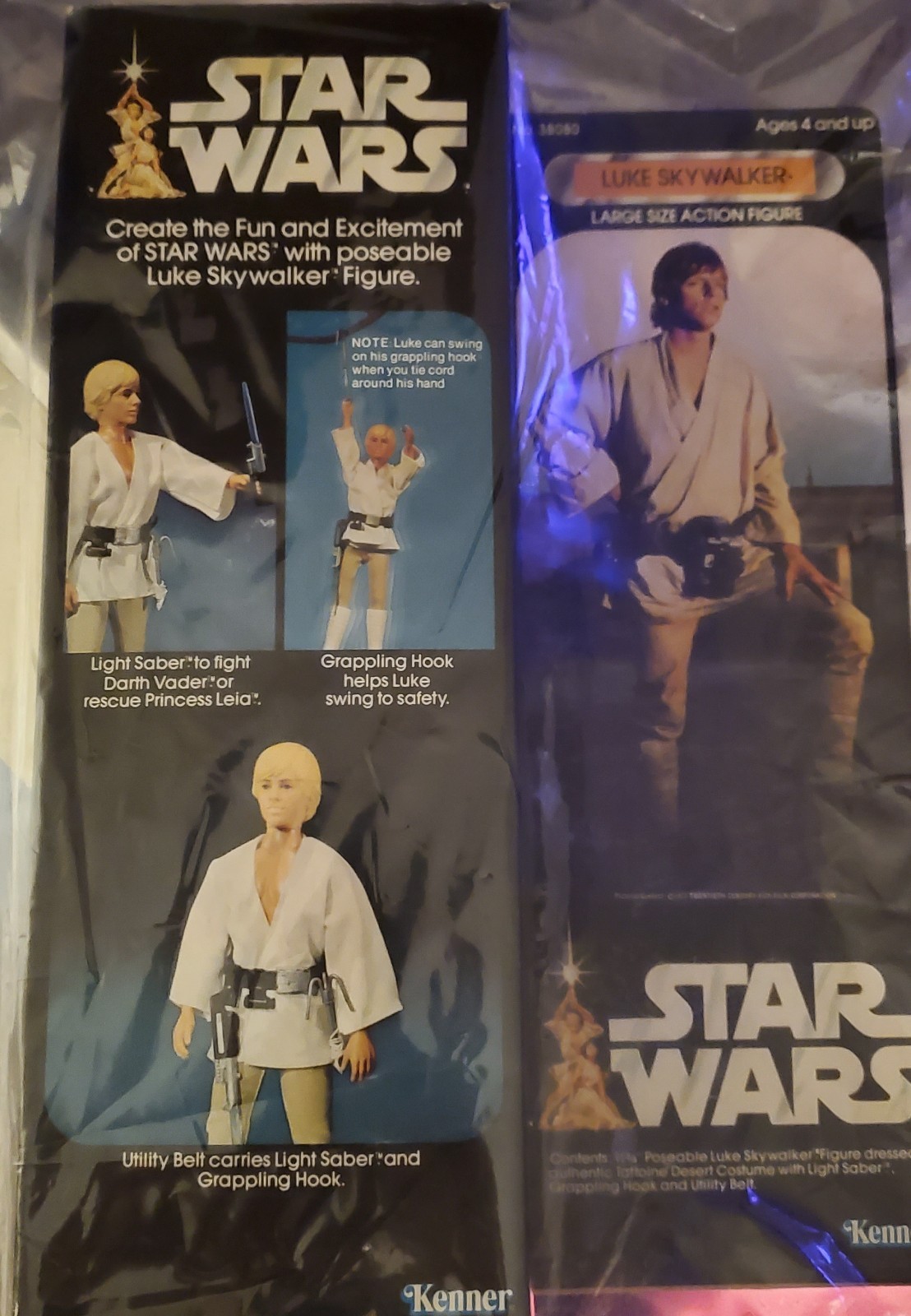 Kenner Star Wars Luke Skywalker Large Size Action Figure 1977 w/ Lightsaber