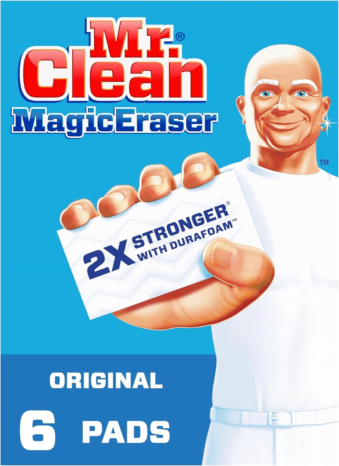 Mr. Clean Magic Eraser 2X Stronger with Durafoam - 6 Pads