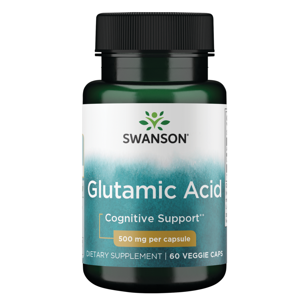 Swanson Glutamic Acid 500 mg 60 Veggie Capsules