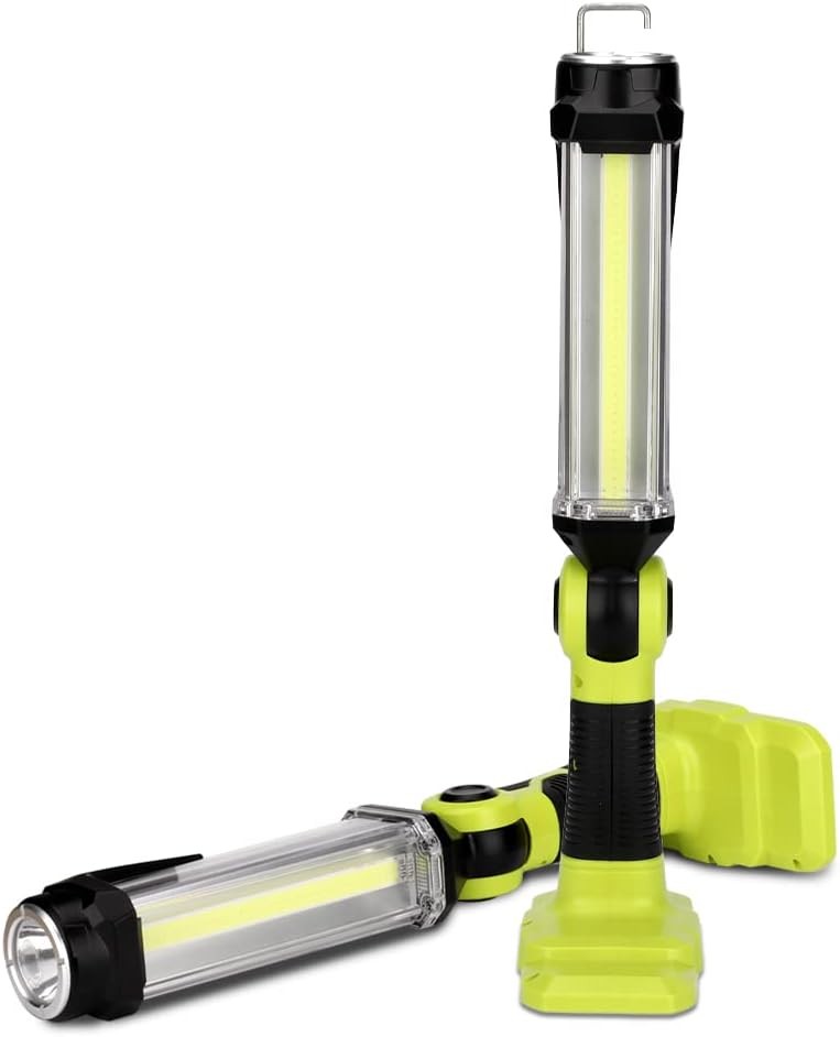 18W 2000LM Rechargeable Flashlight Cordless Led Work Light for Ryobi 18v Battery