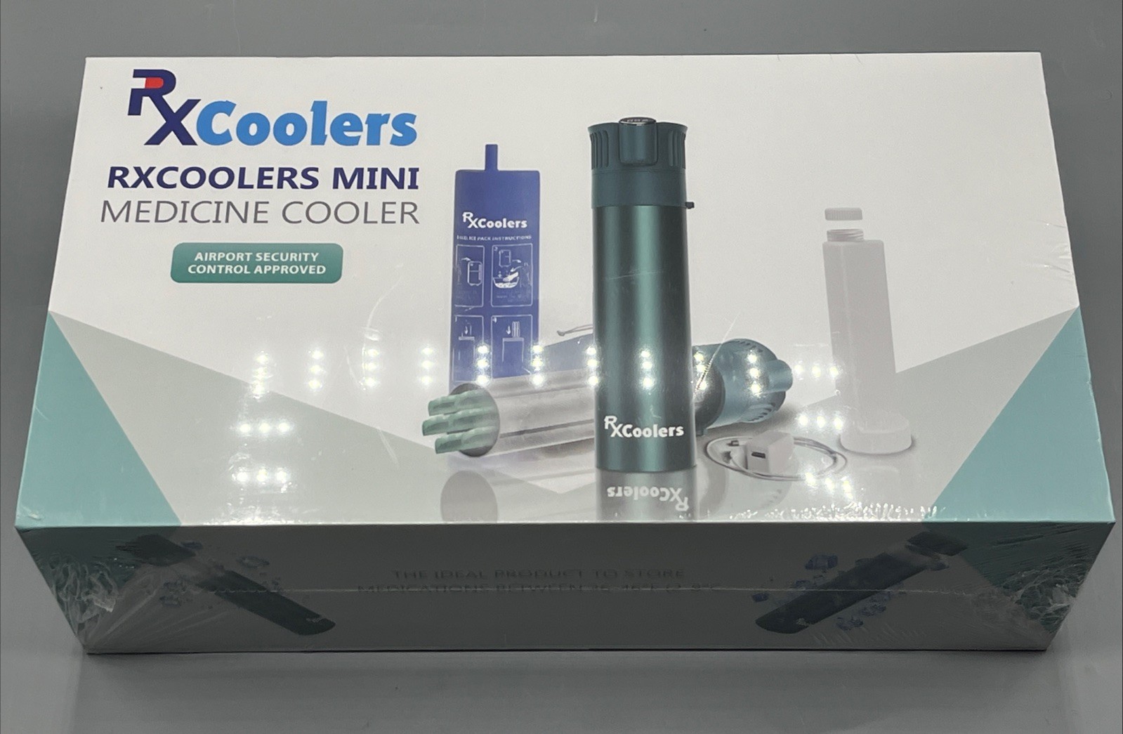 RxCoolers Mini Medicine Travel Cooler TSA Approved Insulin Cooler FACTORY SEALED