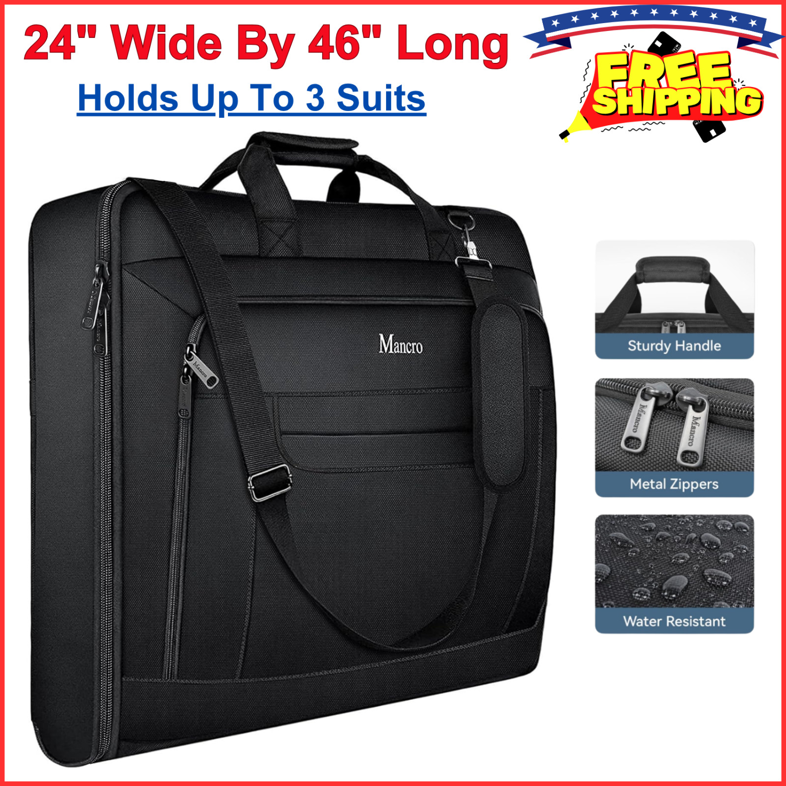 Garment Bags For Travel Carry On Garment Bag For Business Trips w Shoulder Strap