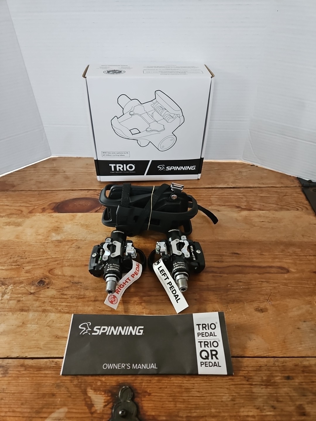 Spinning Trio Pedal 3 Way Indoor Cycling Pedal Threaded Set Of 2  #7915 NOB G4