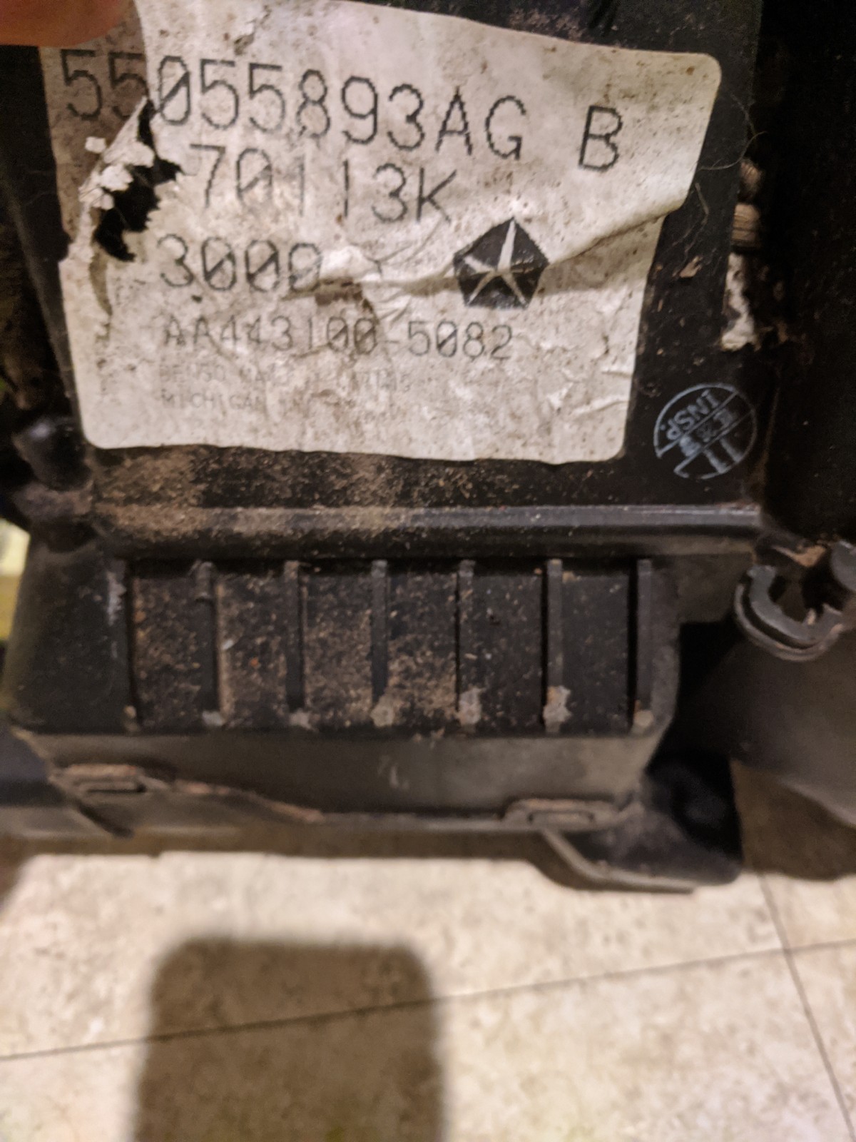 2001 Dodge Ram 2500 Heater / Ac Box Assembly 55055893AG