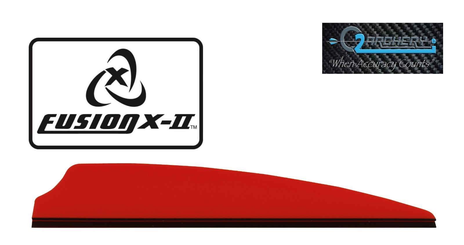 3.0", Fire Red,  Fusion X-II Vanes , Pkg12 ***When Accuracy Counts***