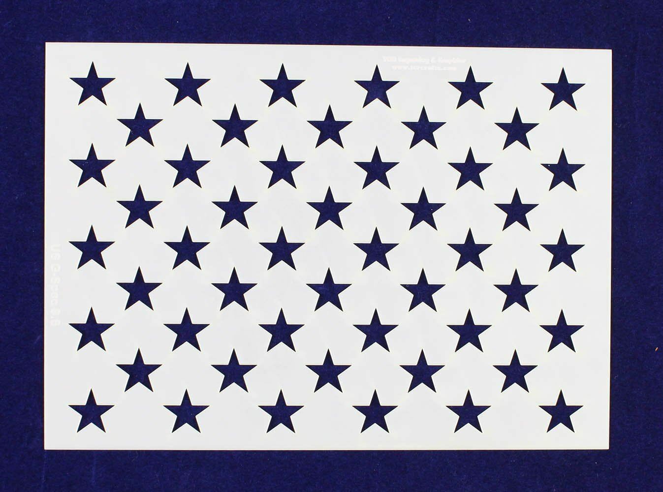50 Star Field Stencil 14 Mil-G-Spec -9.6"L - Painting /Crafts/ Templates