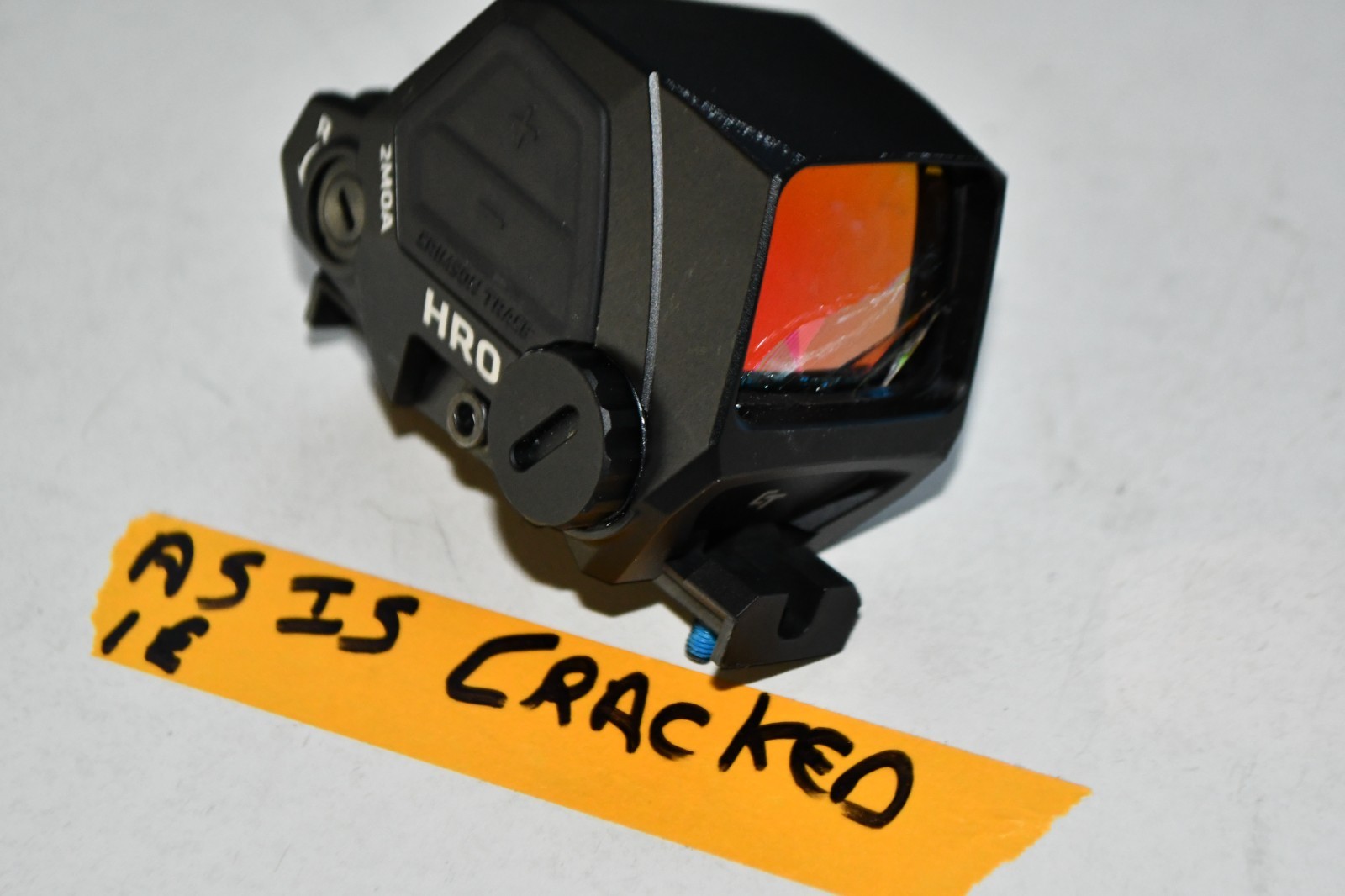 CRIMSON TRACE HRO HEAVY RECOIL OPTIC 2 MOA RED DOT REFLEX SIGHT-CRACKED AS IS 1E