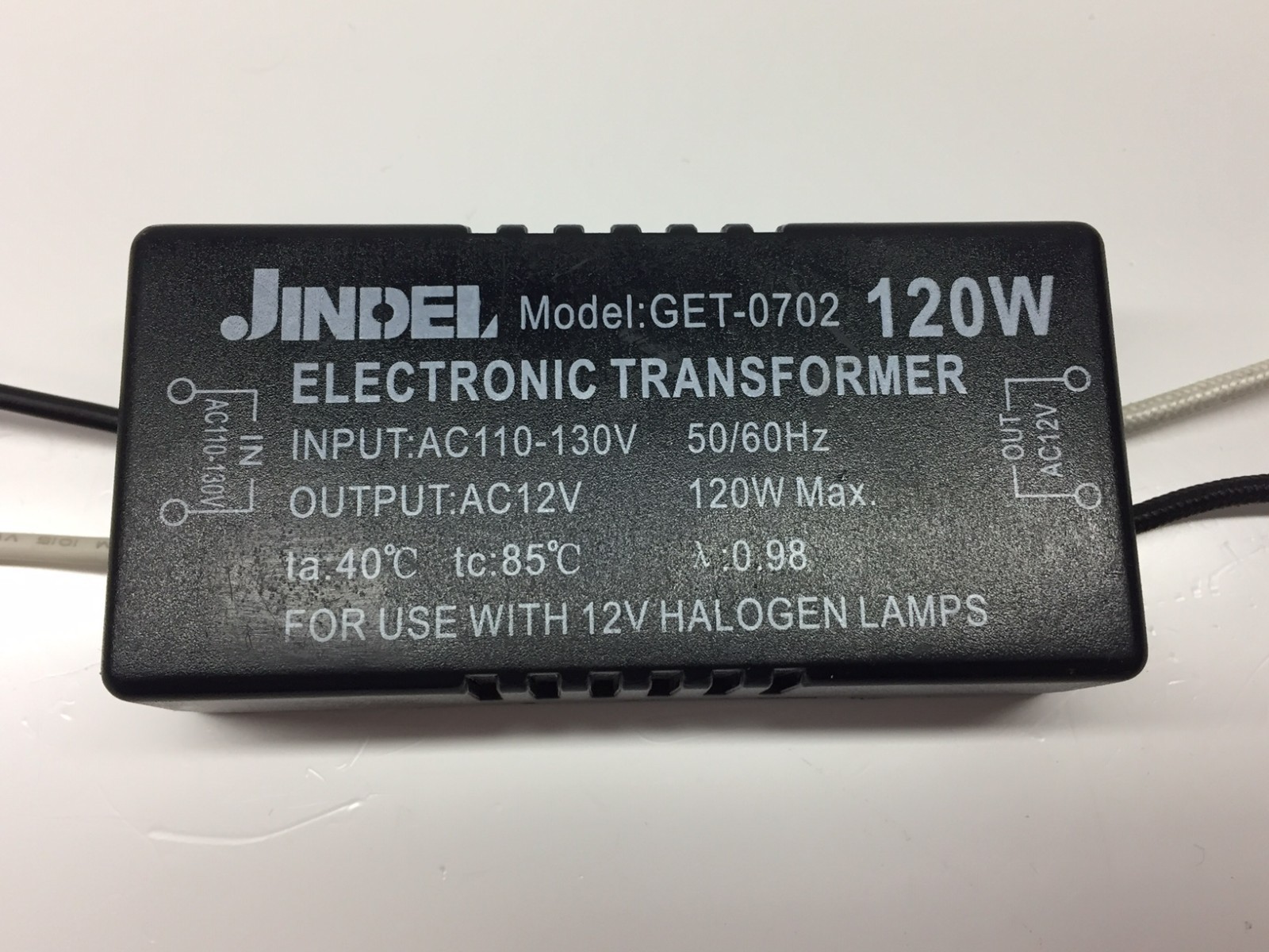 JINDEL Electronic Transformer Model: GET-0702 120W