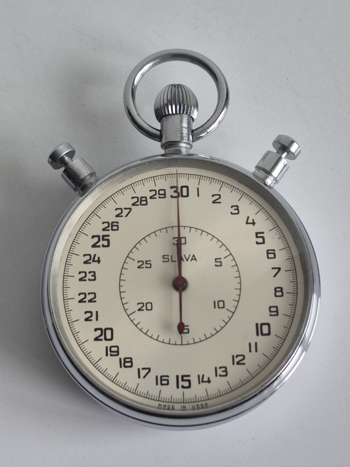 Vintage Soviet SLAVA Stopwatch Chronometer Mechanical (Split Second SDS--pro)
