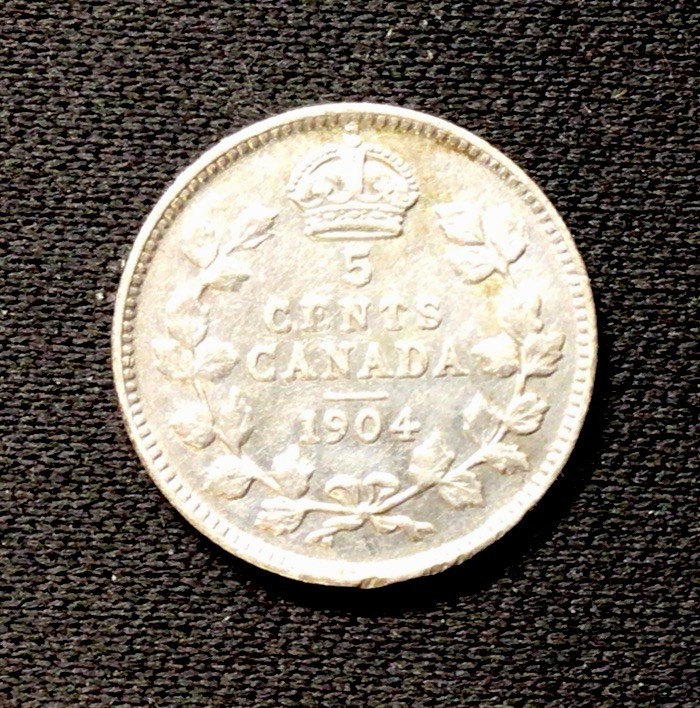 1904 Canada Silver! 5 Cents! ENN Coins