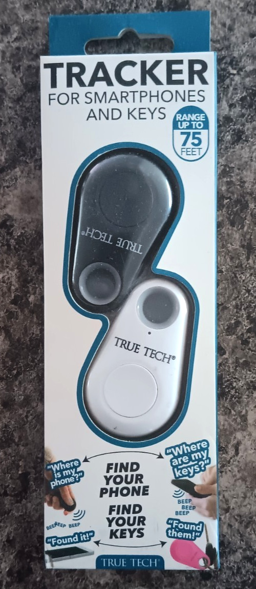 True Tech Tracker for Smartphones and Keys Bluetooth Finder New in Box