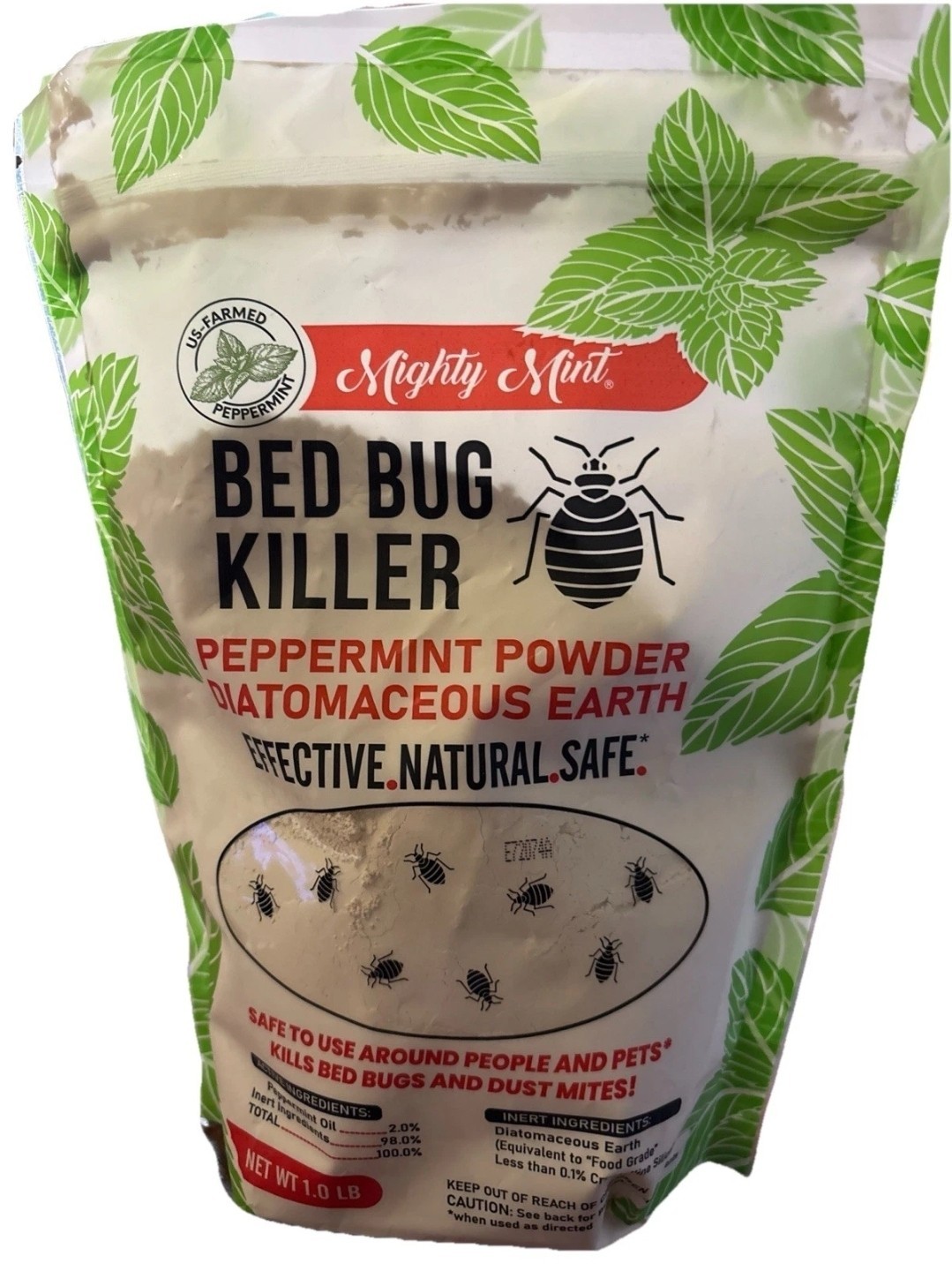 Mighty Mint Bed Bug Killer, Diatomaceous Earth & Peppermint Powder, 1 lb