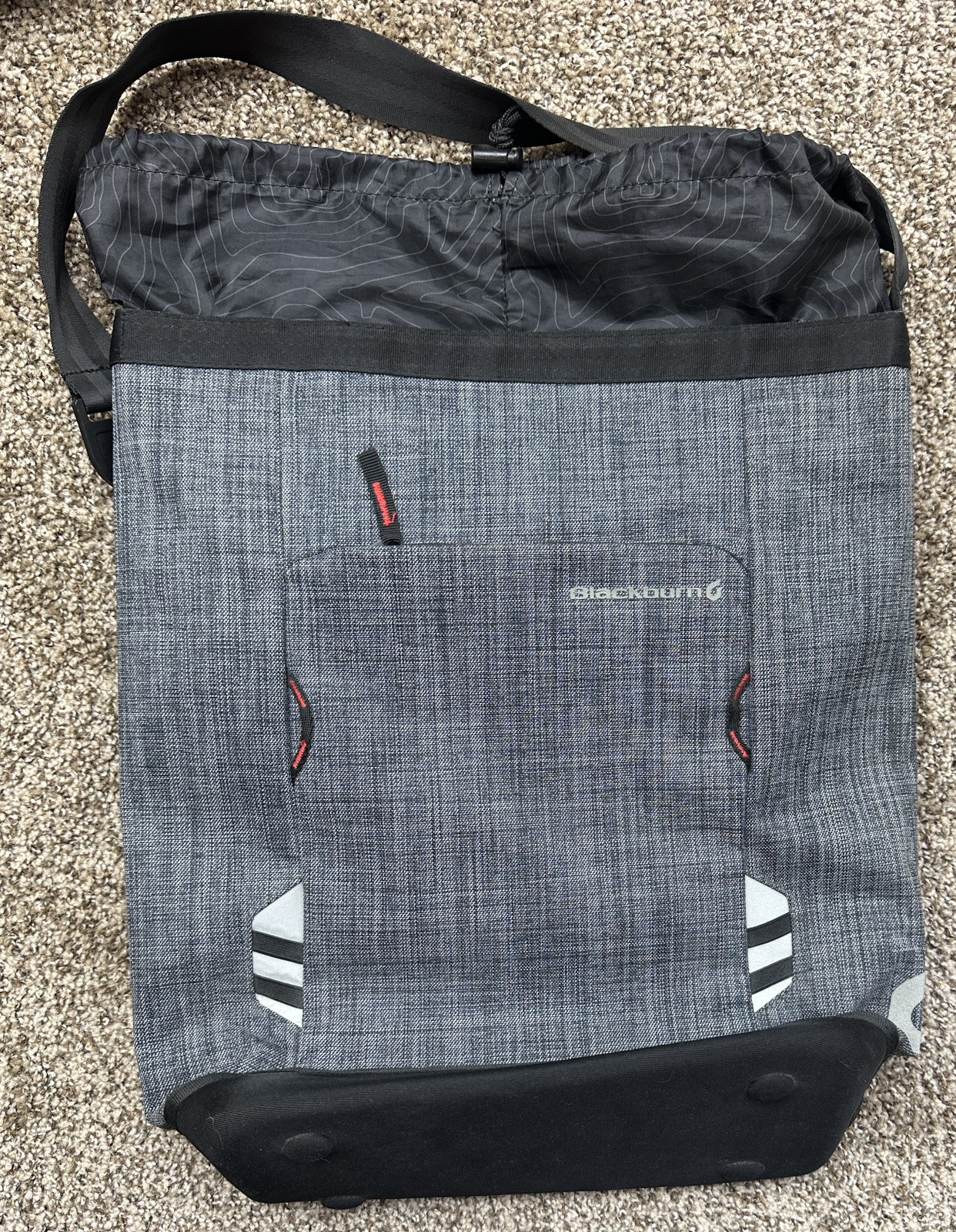 Blackburn Trunk Bag Black Grey Laptop Sleeve Rain Cover Excellent Condition!