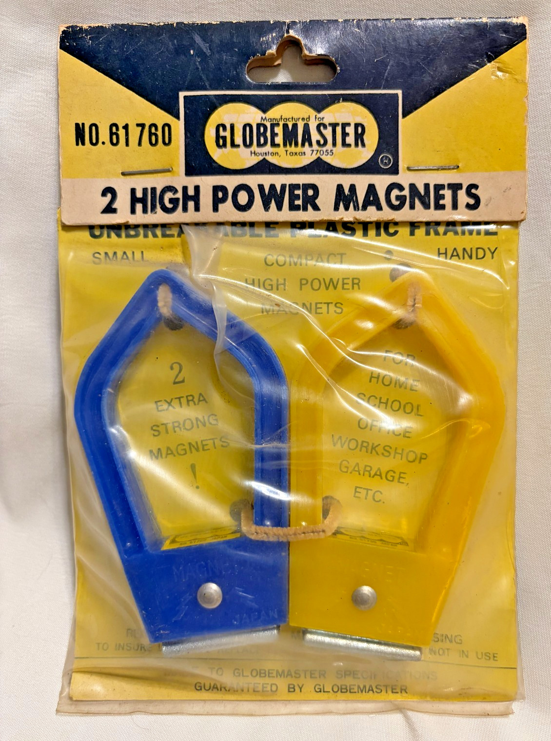 Vintage Globemaster #61760 - 2 Small High Power Magnets - New NOS