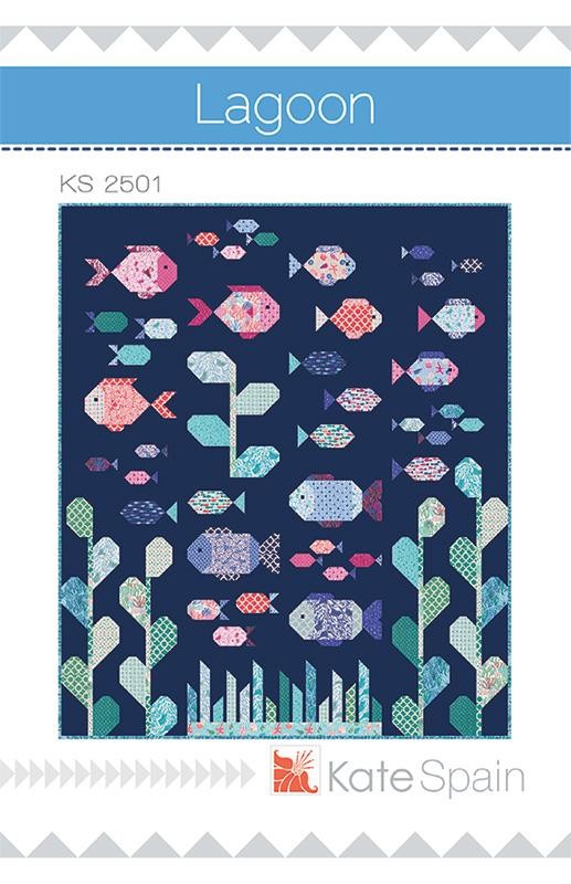 Lagoon by Kate Spain ~ Pieced Quilt Pattern with Fish & Coral Reef (KS2501)