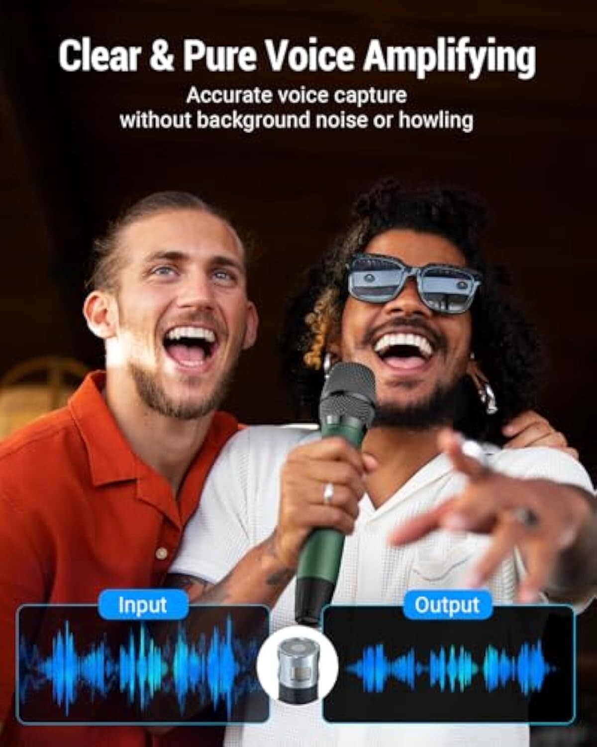 Green Professional Wireless Microphone for Karaoke and Singing