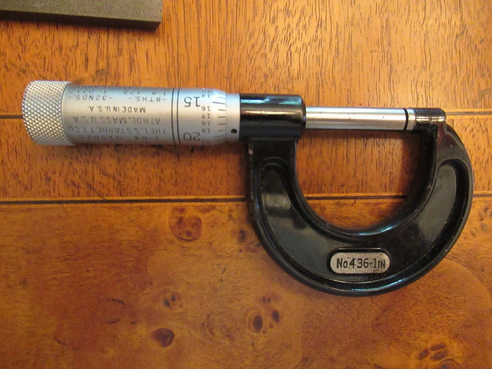 Starrett T436.1XRL-1 Outside Micrometer Tool - 0-1 in Range (Vintage)