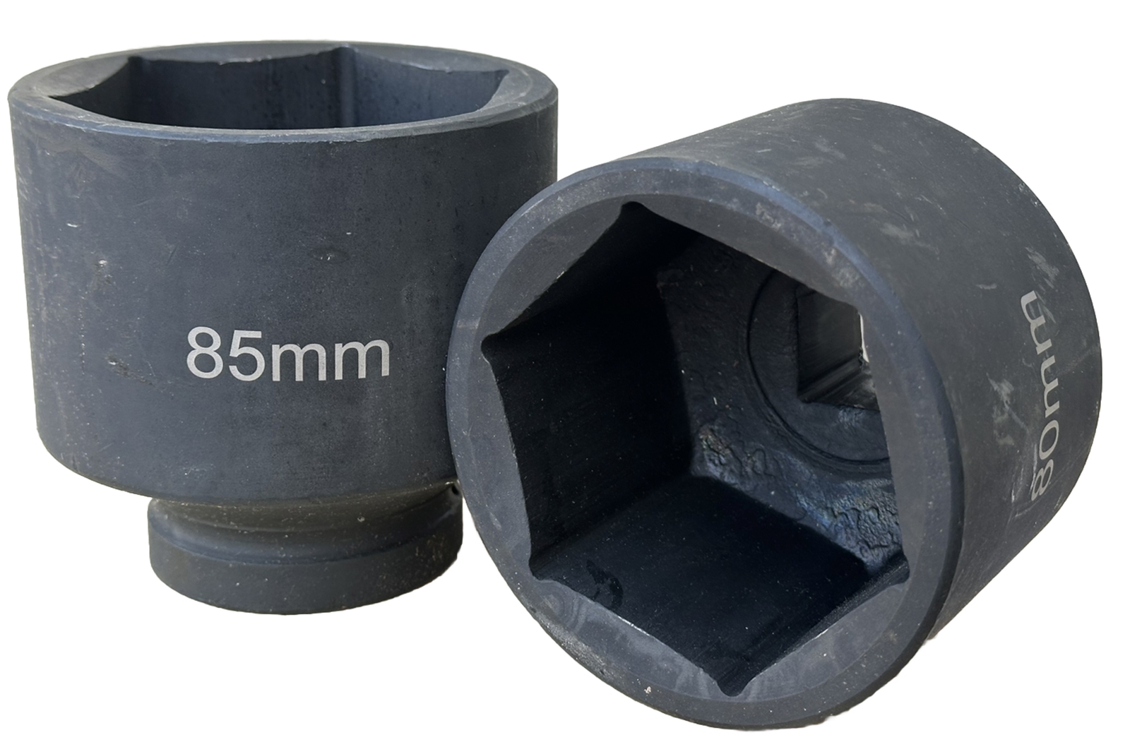 2pc 1" Dr. Jumbo Shallow Impact Sockets Set 80mm 85mm Cr-MO 6 Point Metric