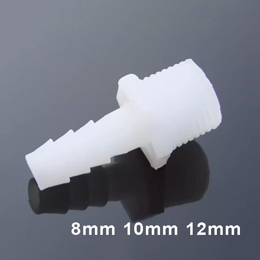 Plastic Hosetail Connector Barbed 6,8,10mm x Male G1/2" Pond Pool Hose Adaptor
