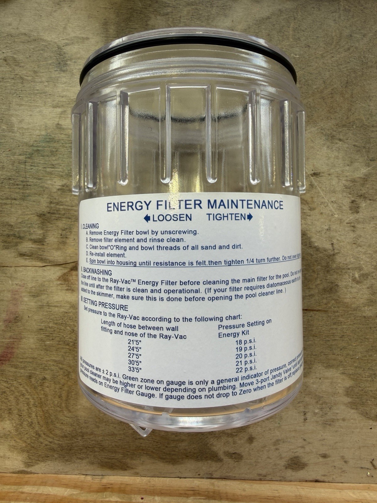 R0373500 Energy Filter Bowl with O-Ring Replacement For Zodiac Jandy Baracuda