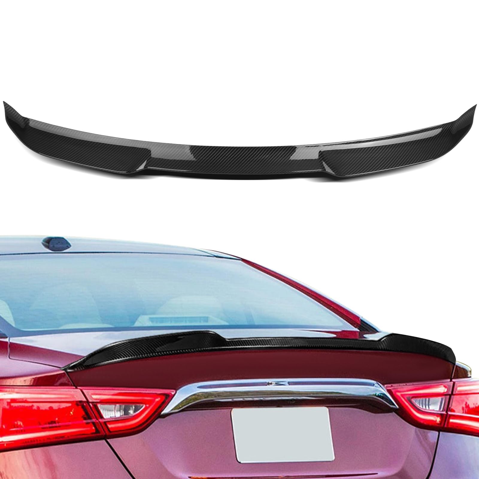 Carbon Fiber Black Rear Window Spoiler Wing for 2016-2022 Maxima