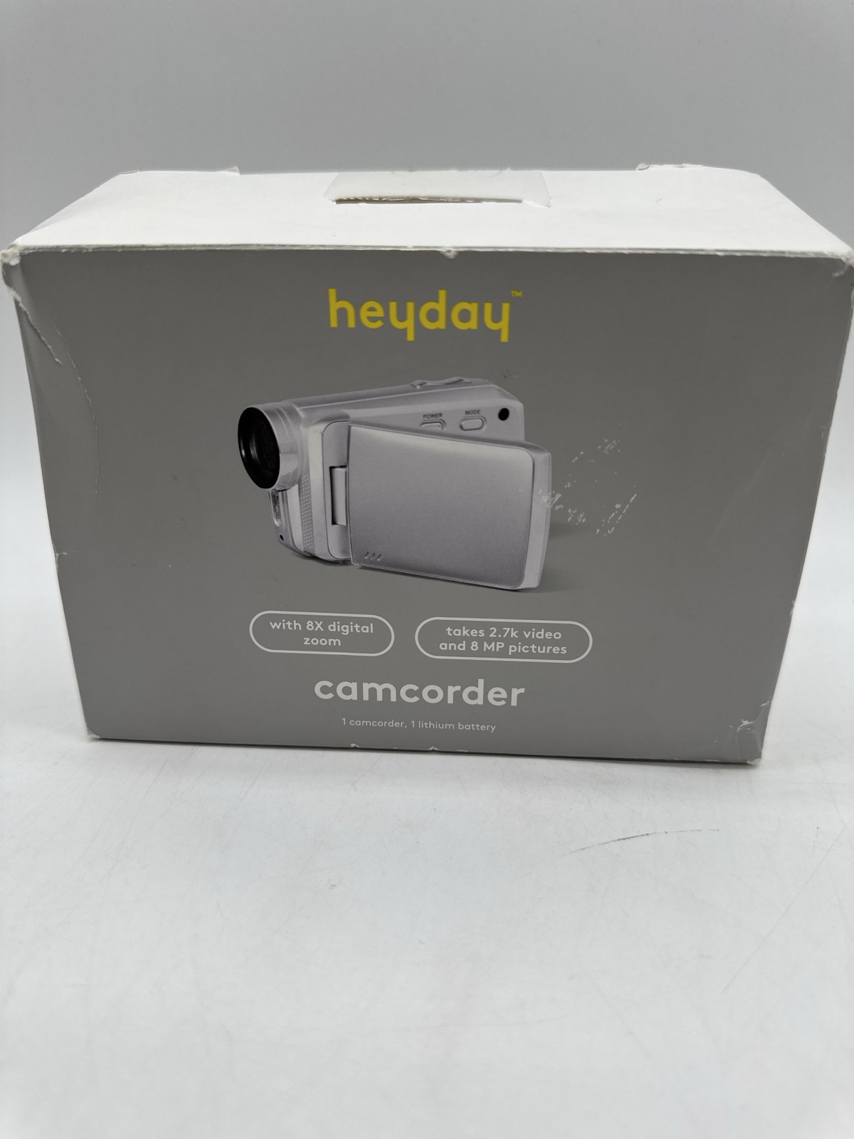 heyday 8MP Camcorder - Silver: Built-In Microphone, 512GB Storage, 2.7K Video