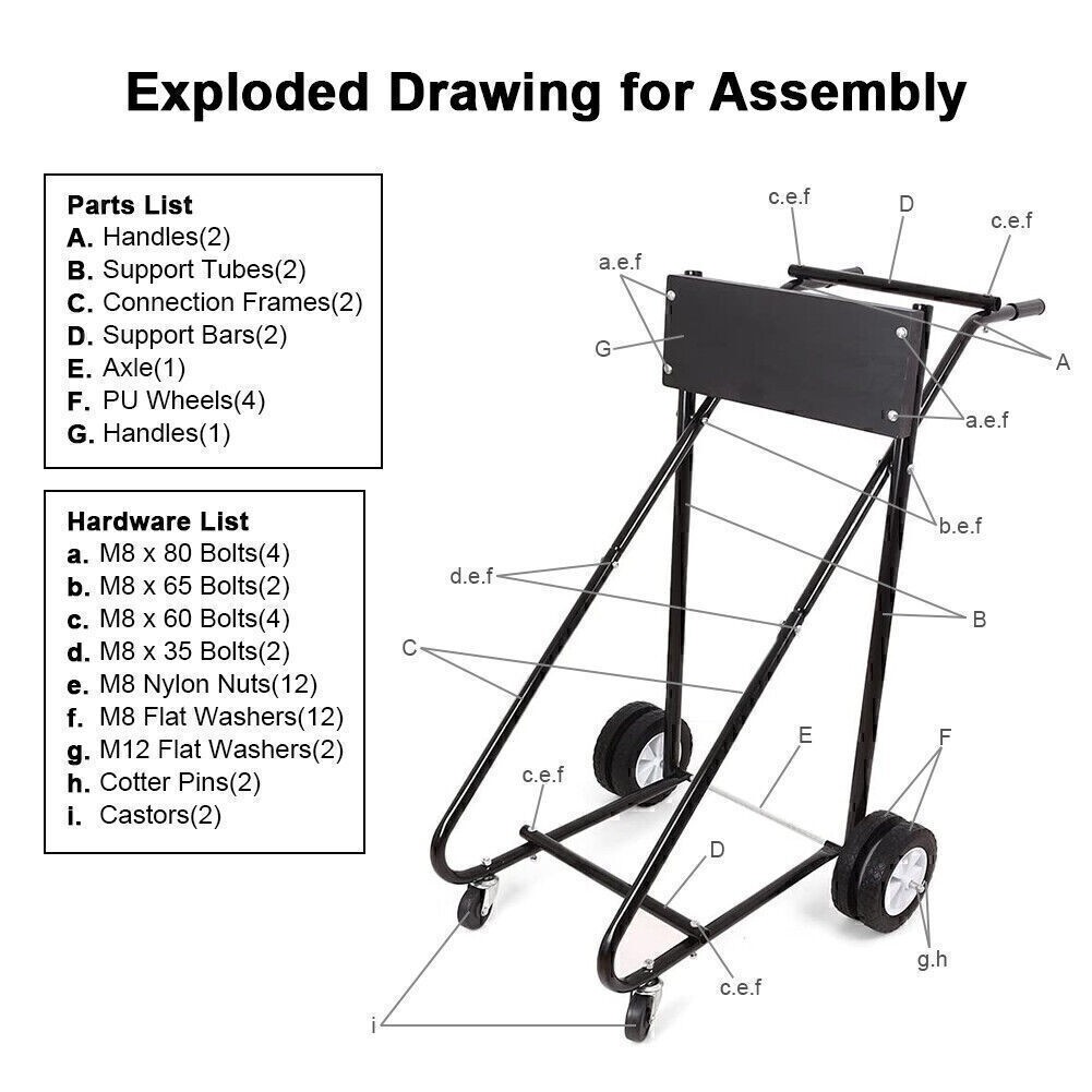 315 LBS Outboard Boat Motor Stand Carrier Cart Dolly Storage Pro Heavy Duty