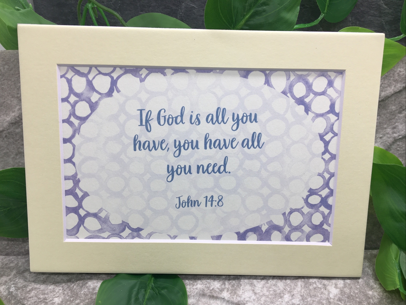New Handmade 5x7 (Matted 4x6) Religious Scripture Inspirational Free Ship 436