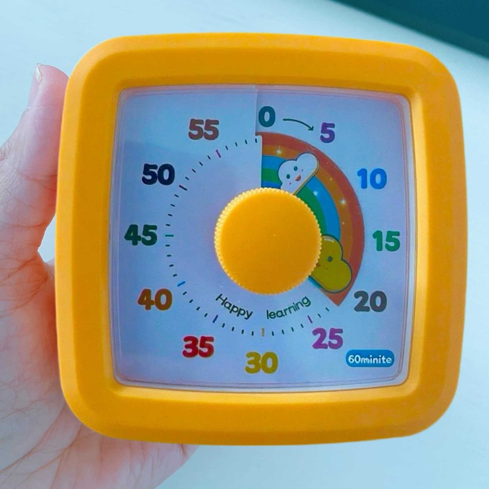 Visual Timer for Kids 60 Minute, Rainbow Countdown Clock with Silent Operation