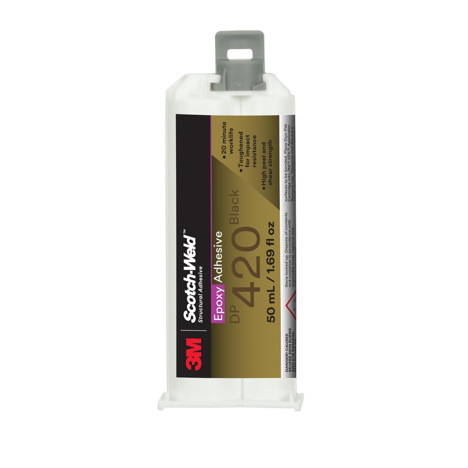3M Scotch-Weld Epoxy Adhesive DP420, Black, Two-Part 50 mL, Black