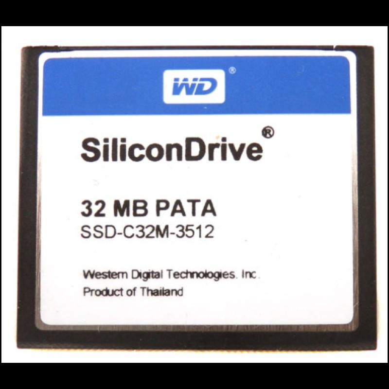 Pack of 10 WD SSD-C32M-3512 SiliconDrive 32 MB Commercial Compact Flash Card