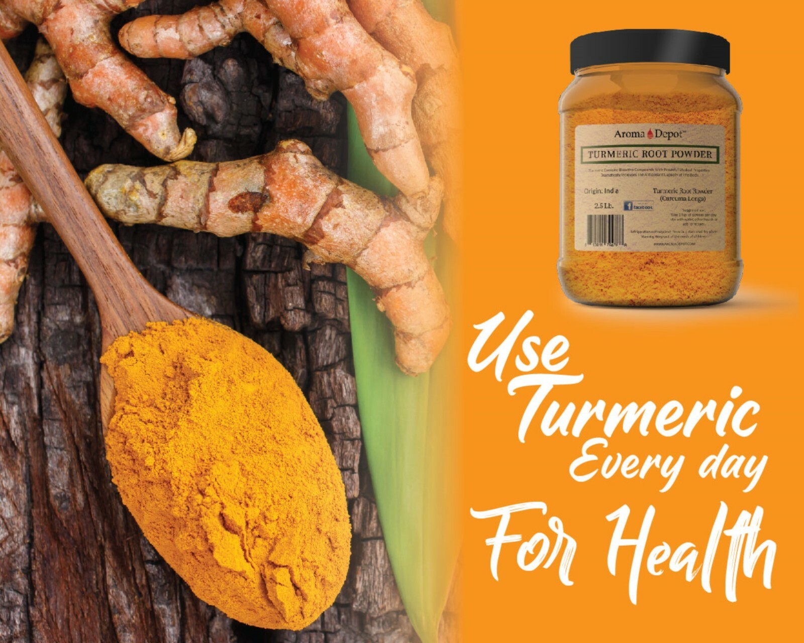 1 lb Tumeric Root Powder 100% Pure (Curcuma lfonga) 1 Libra Turmeric