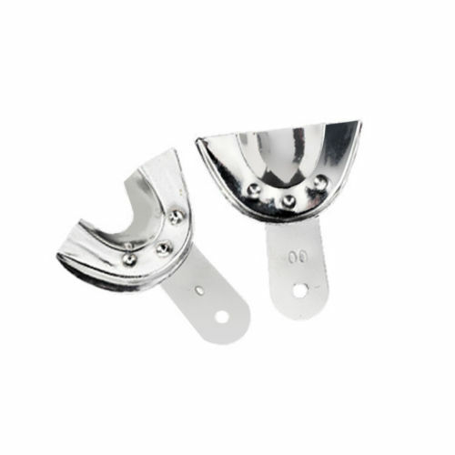 3 Pairs Dental Impression Tray Aluminium L/M/S Upper Lower Unperforated