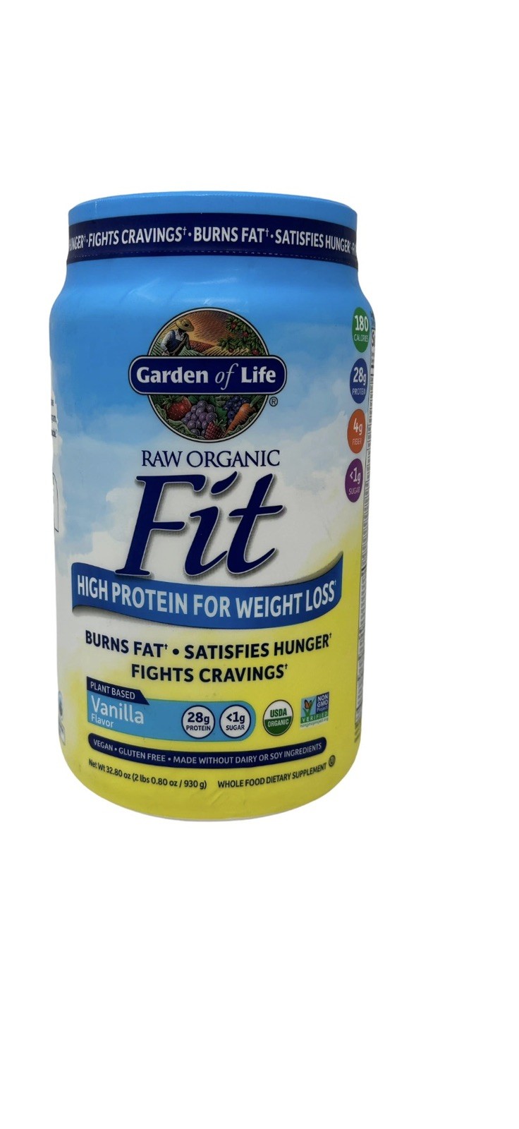 Garden of Life Raw Organic Fit Vanilla  High Protein for Weight Loss 32.80oz