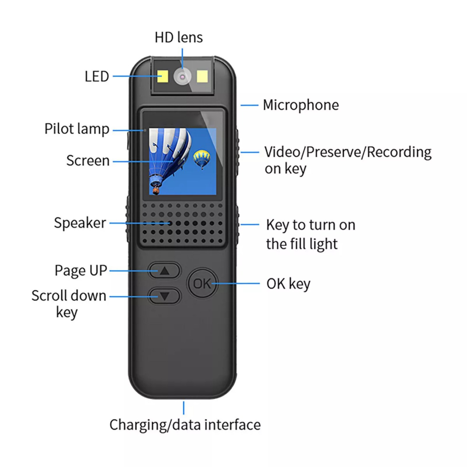 1PC Portable 1080P HD Camera W/Bicycle Strap Bracket Outdoor Sports Camera