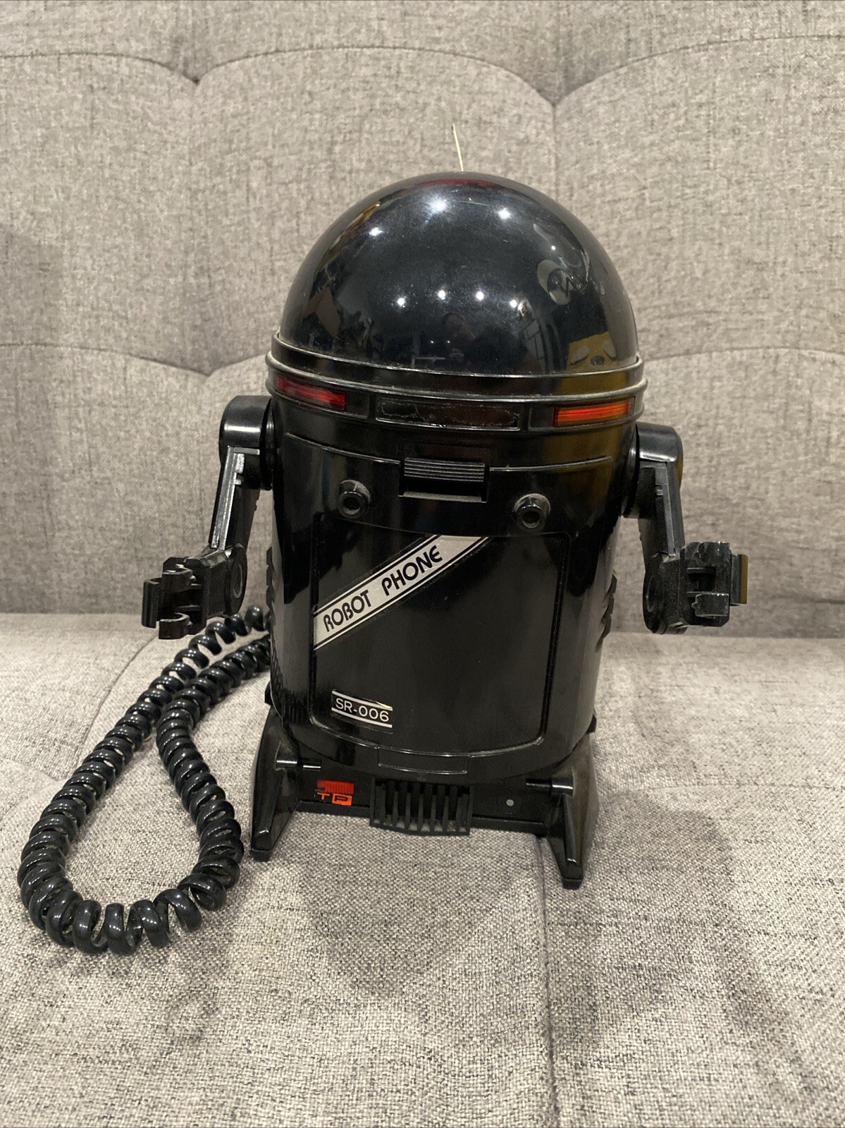 Vintage 1985 Robot Phone SR-006 BLACK Enterprex Spica R2D2 Clone 80's Retro