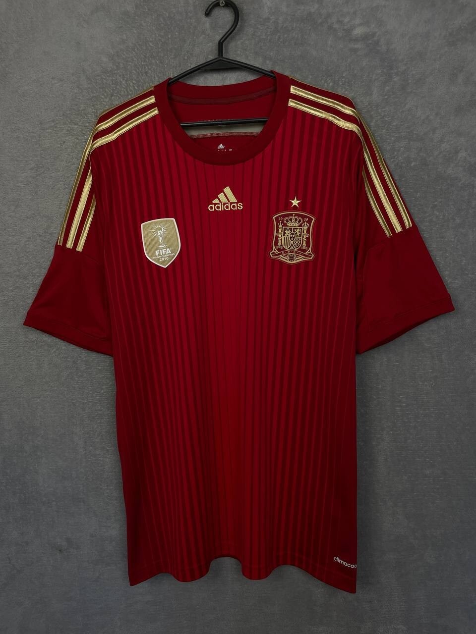 Spain Home football shirt 2014 - 2015 Adidas G85279 Camiseta Mens Size L UA1