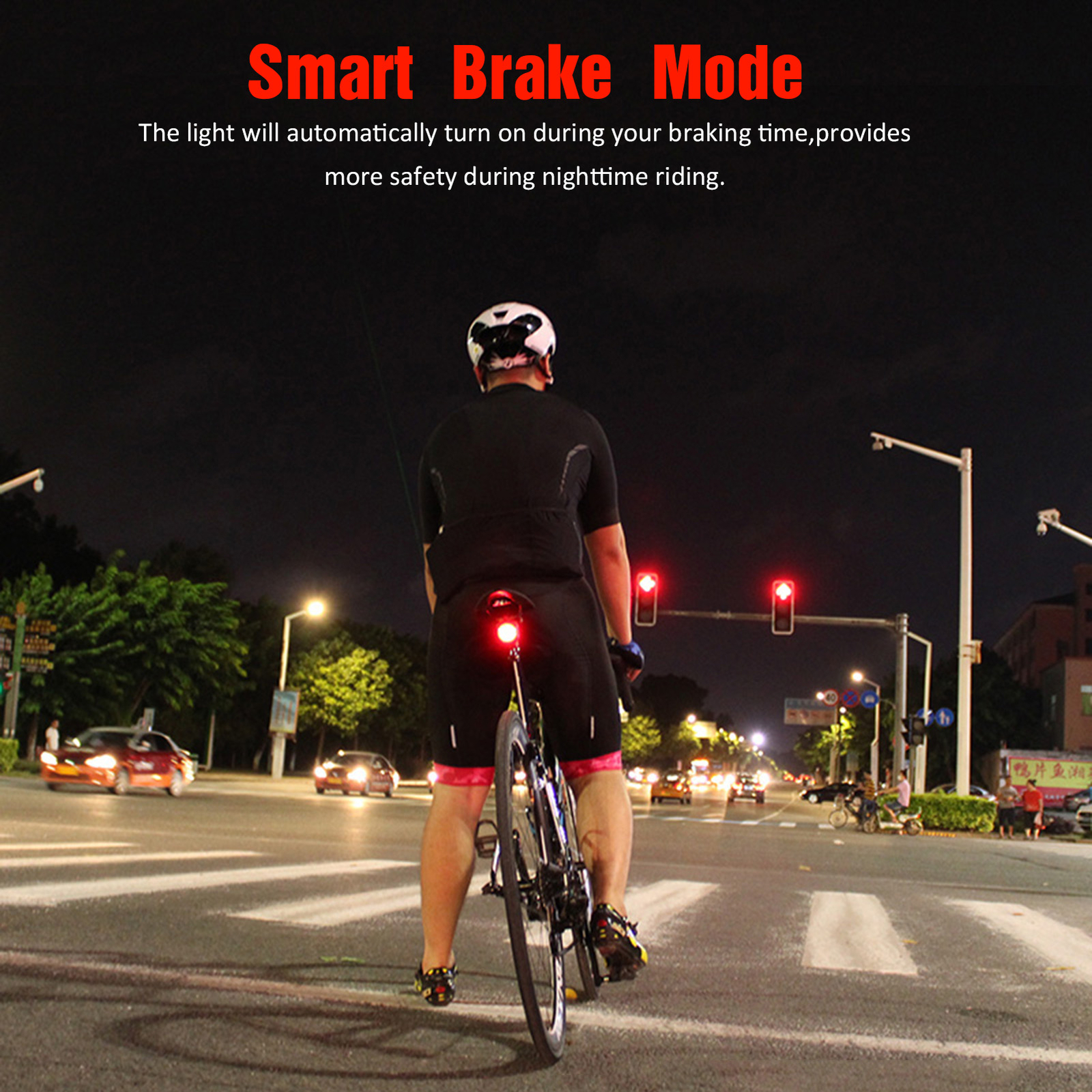 ANTUSI Waterproof Smart Bicycle Taillight Wireless Remote Control Light U6P8