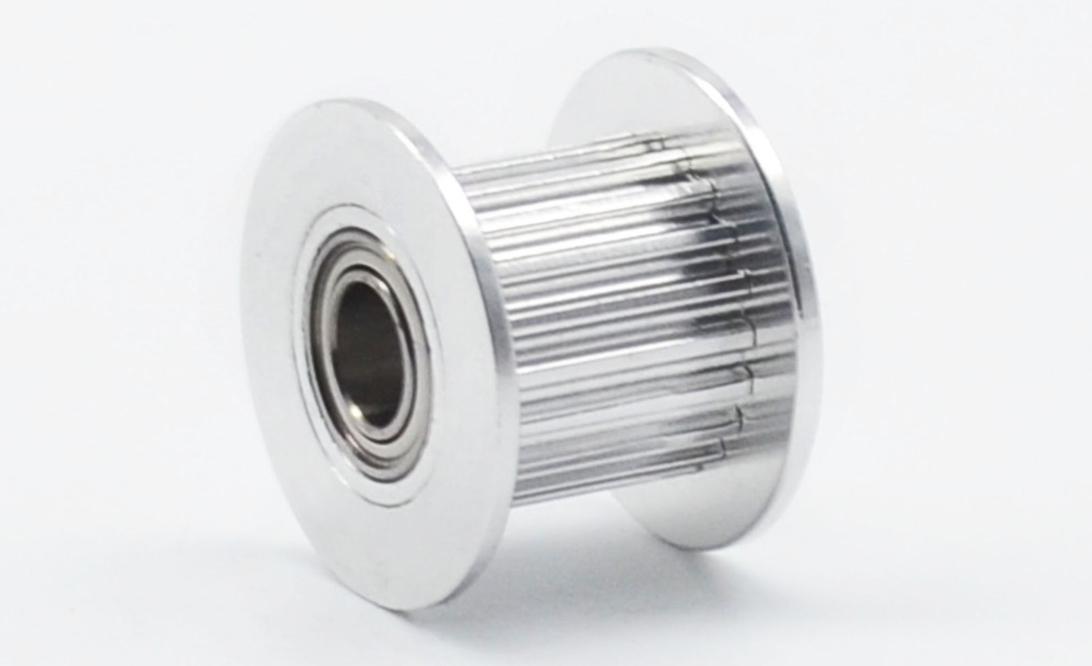 20T ∅3mm Bore 6mm GT2 Belt 20T Idler Pulley Aluminum W/Bearing for 3D Printer
