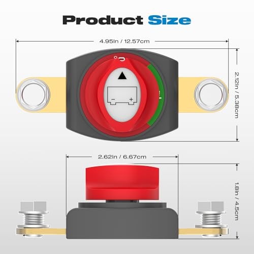 Battery Disconnect Switch, On/Off Side Post Battery On-Off-275A-Side Post