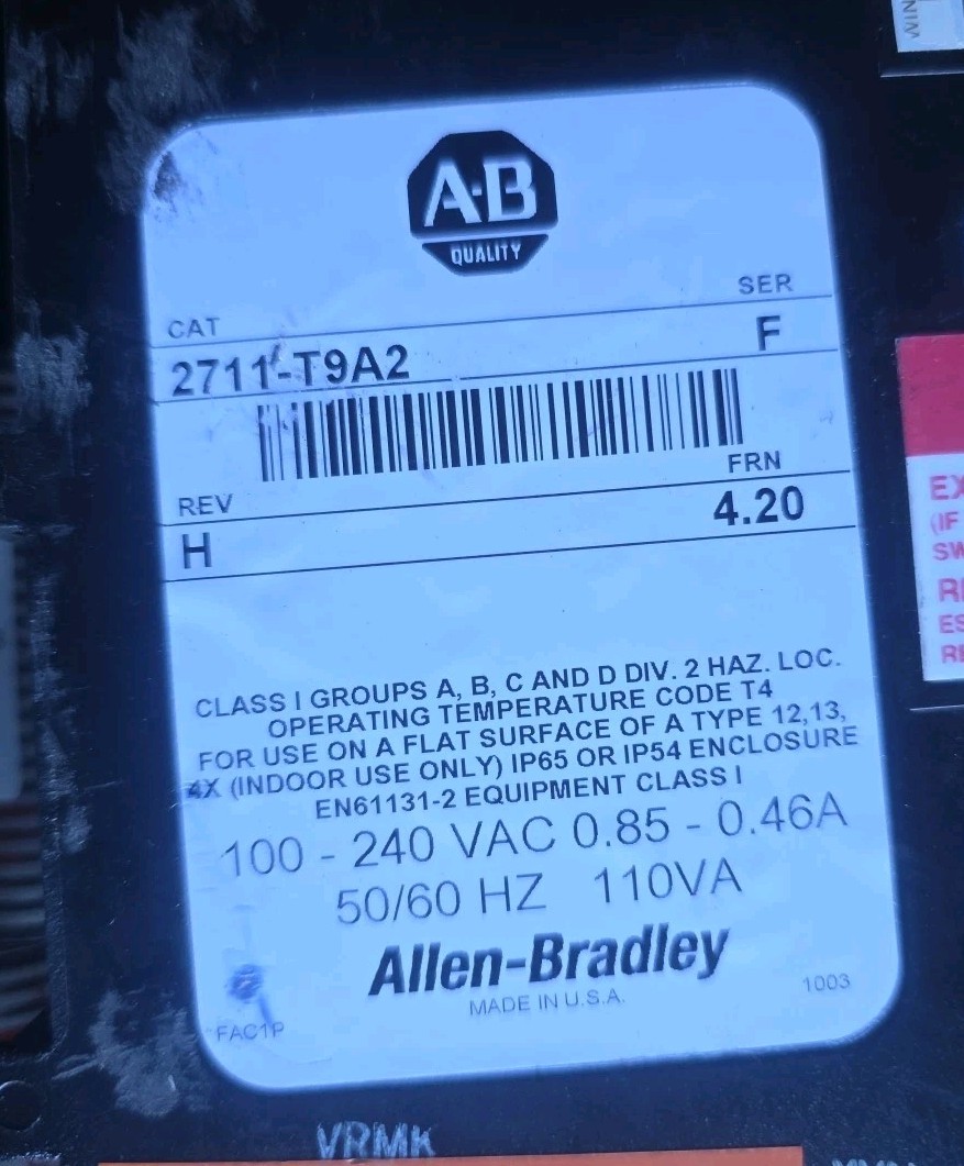 Allen-Bradley Panelview 900 2711F-T9A2