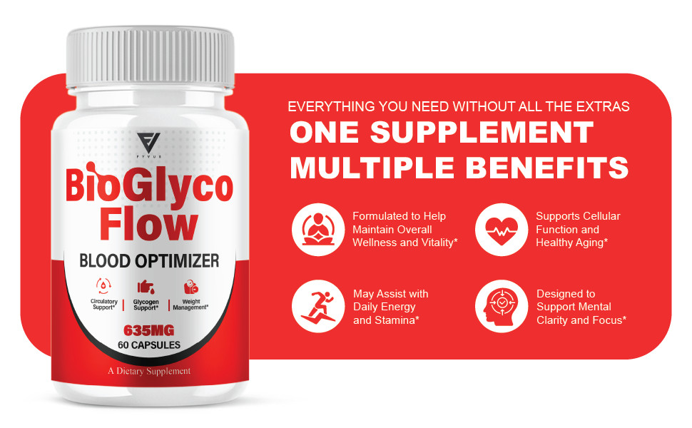 (5 Pack) BioGlyco Flow Blood Optimizer, BioGlyco Flow Supplement (300 Capsules)
