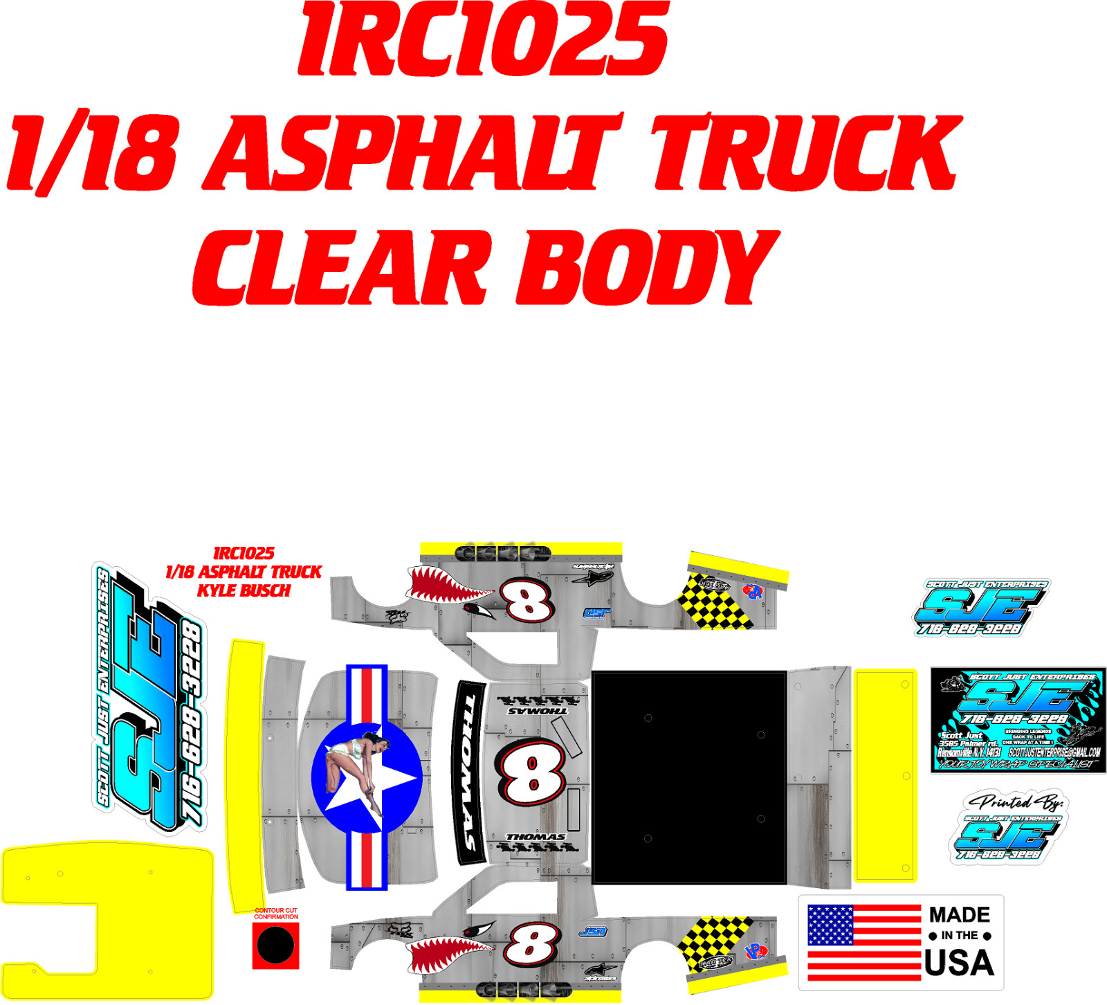 1RC ASPHALT TRUCK  1RC1025  WRAP  DEADPOOL