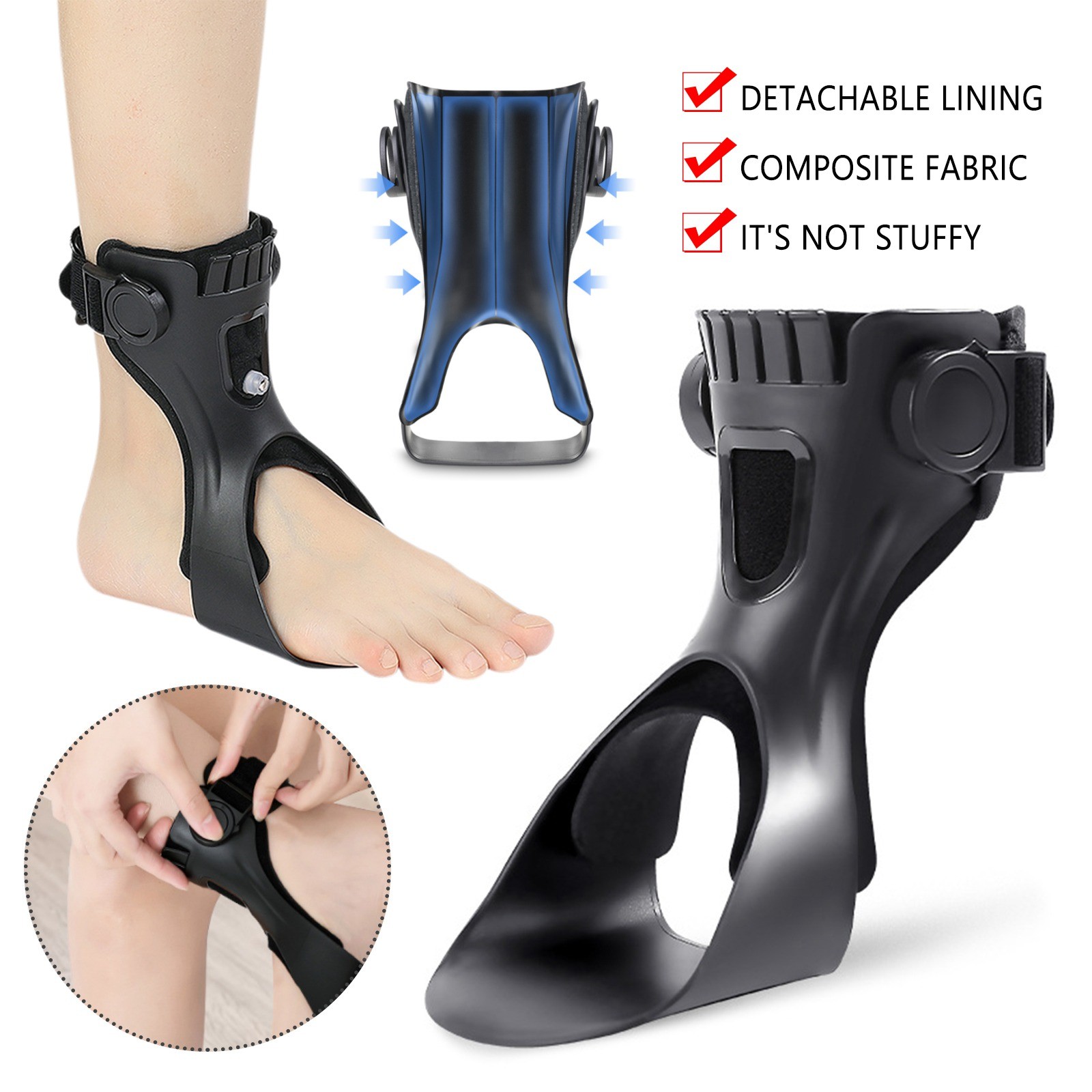 Drop Foot Brace Orthosis Ankle Support With Comfortable Inflatable Airbag