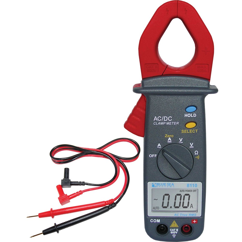 Blue Sea Systems Mini Clamp Multimeter 8110 True RMS AC/DC 400A 600V