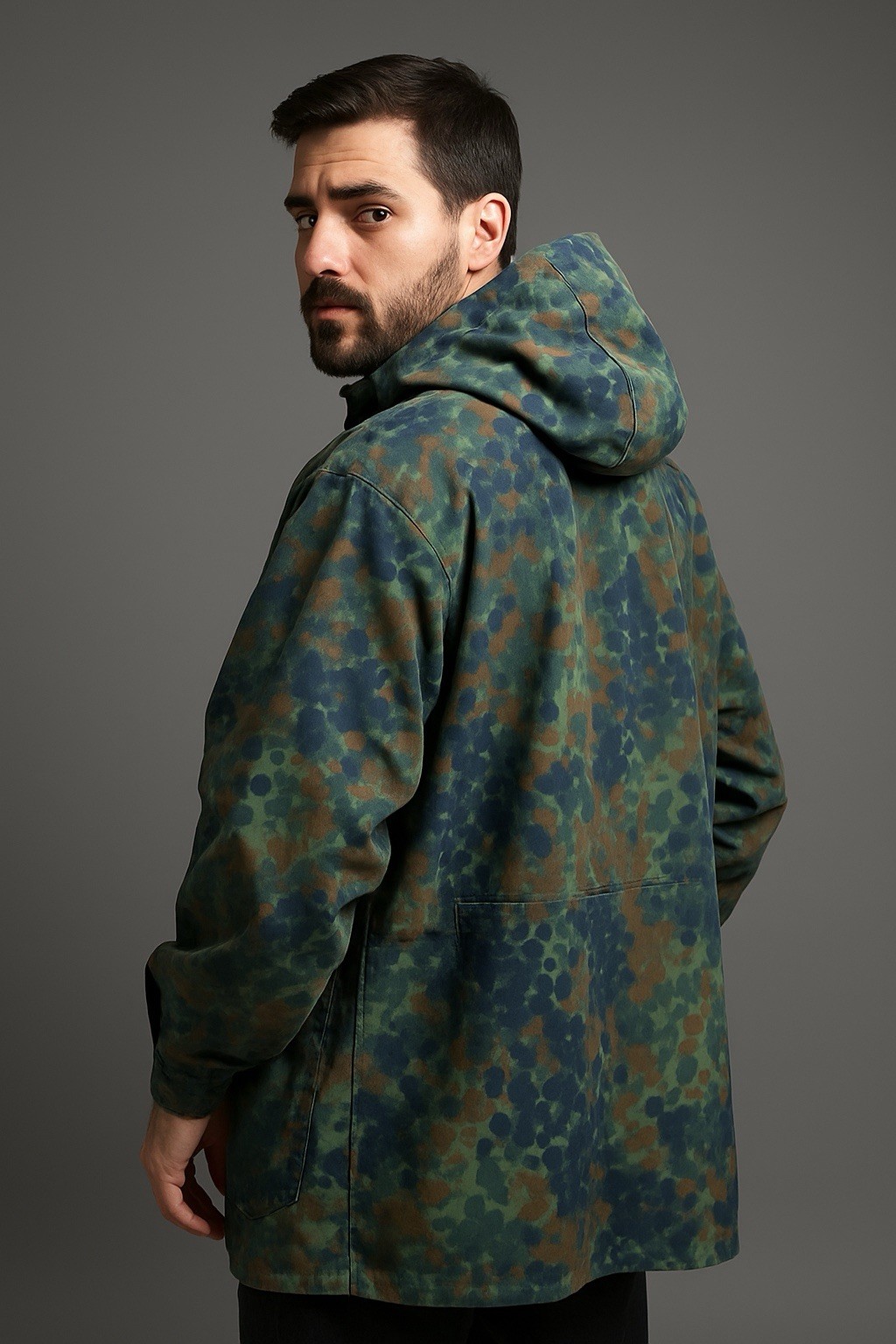 Jacket Hooded Coat Tactical Camouflage Jacket Coat X-Large German Unworn