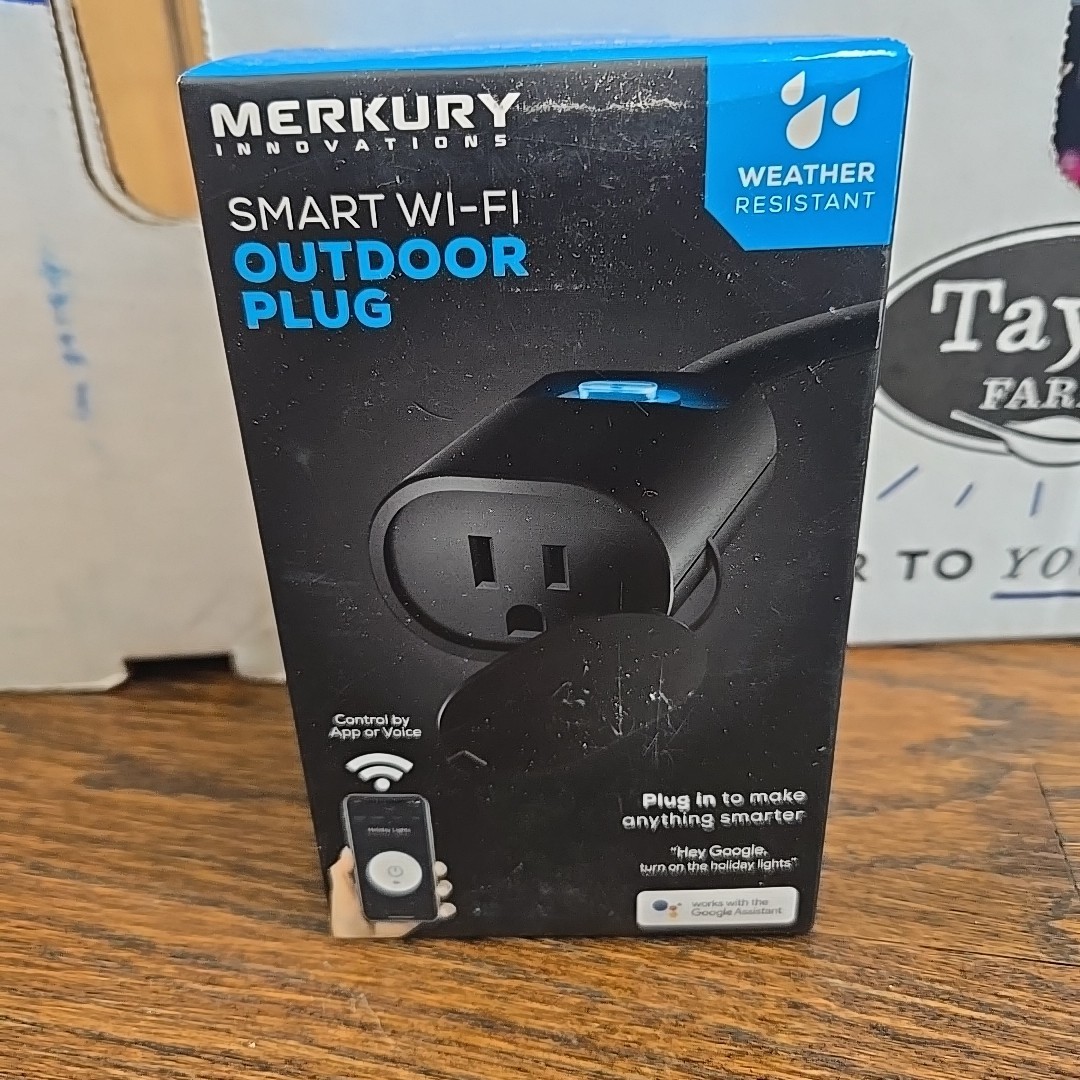 Merkury Innovations Smart Wi-Fi Indoor/Outdoor Plug New