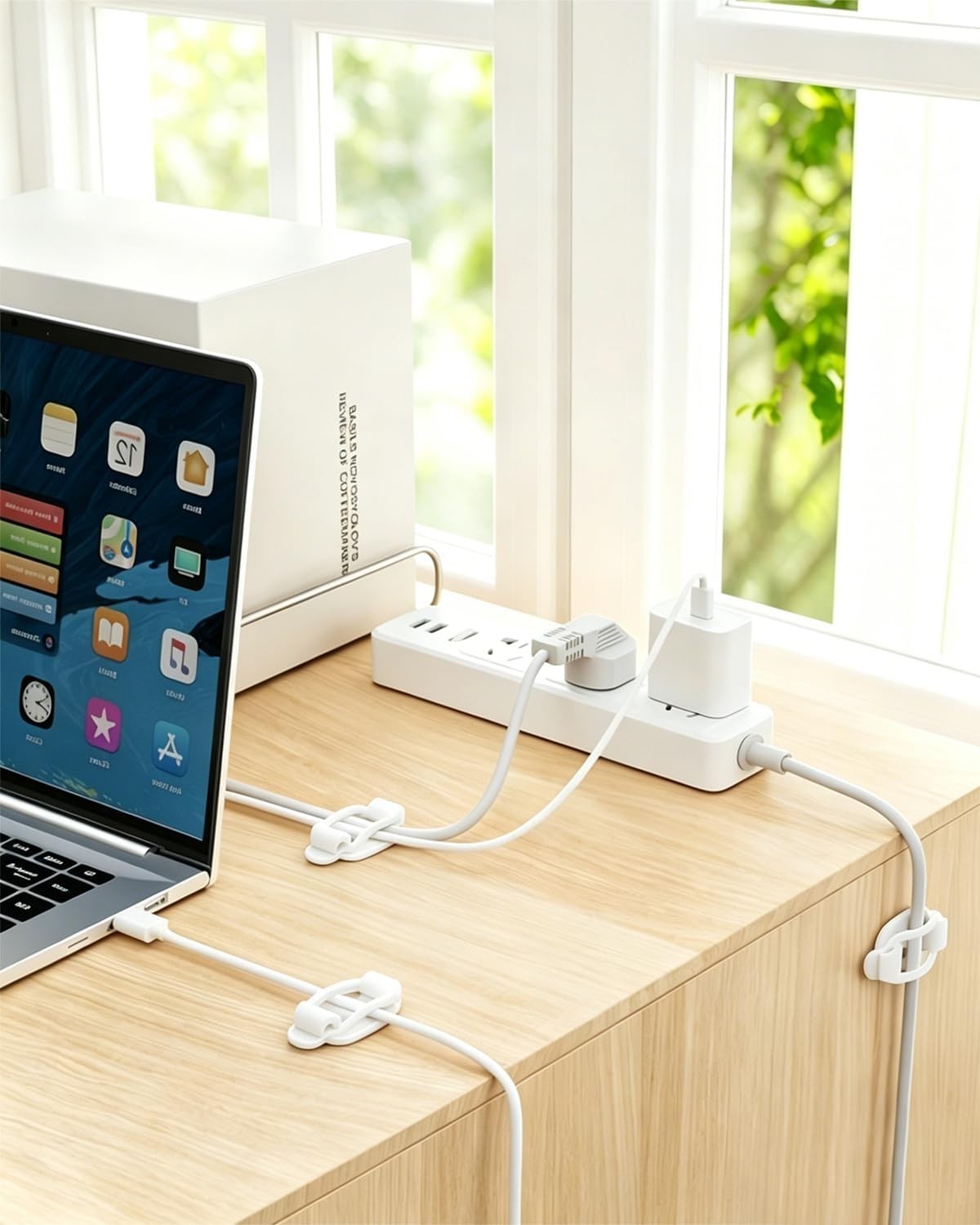 10 Pack Adjustable Cable Clips Self Adhesive Wire Organizer for Home Office