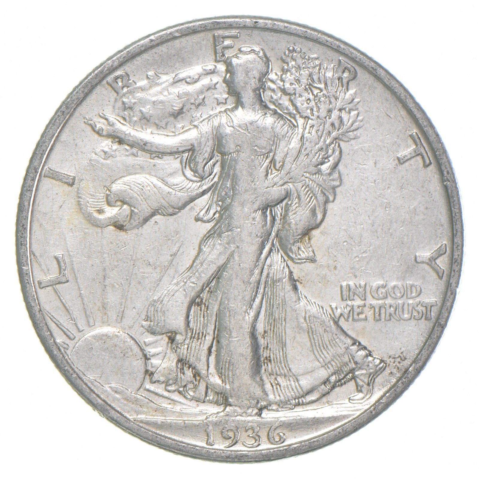 1936-S XF Walking Liberty Half Dollar 90% Silver